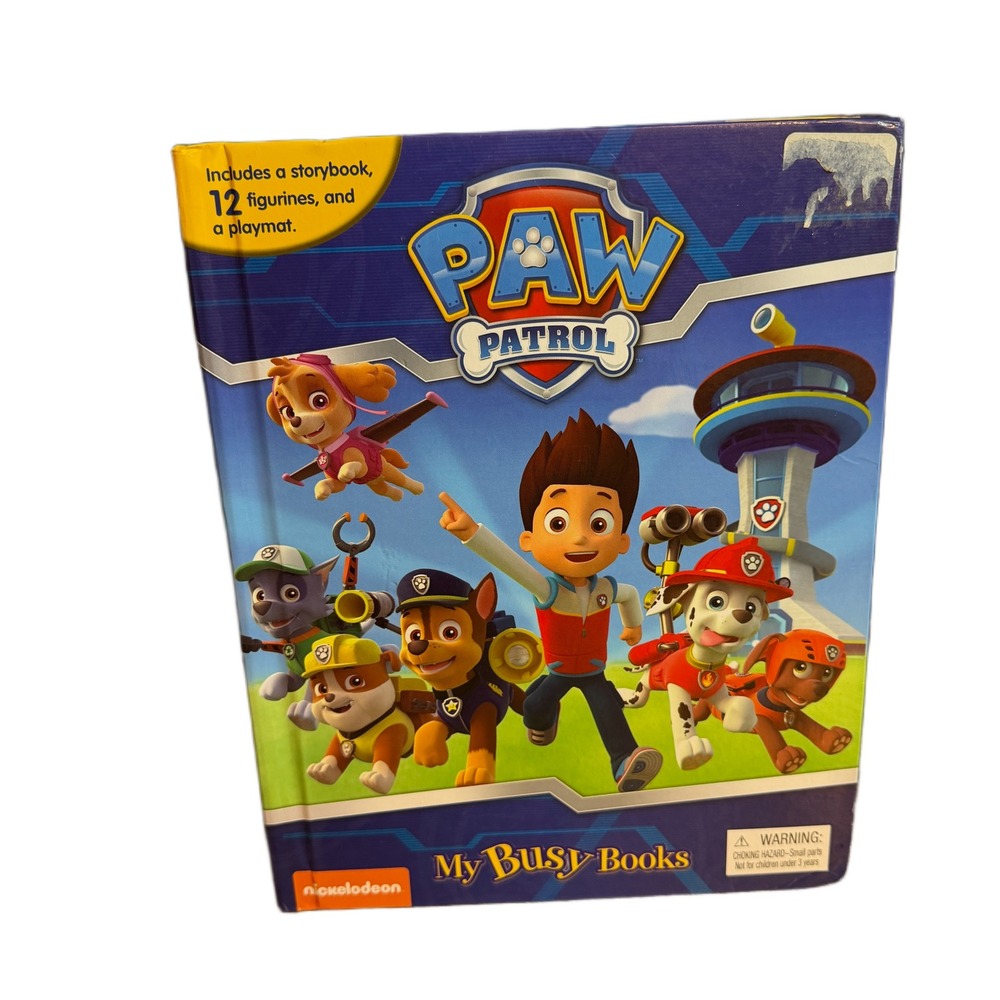 Nickelodeon Paw Patrol My Busy Books Storybook 12 Figurines and Playmat Set